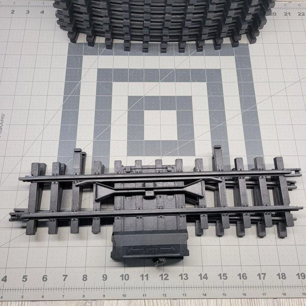 New Bright Train Track G Scale Black Curved Straight Stop Go Switch Pieces 16 pc
